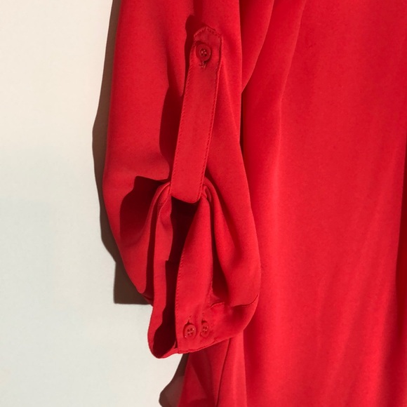 Red Quarter-sleeve Blouse - small - Picture 3 of 5